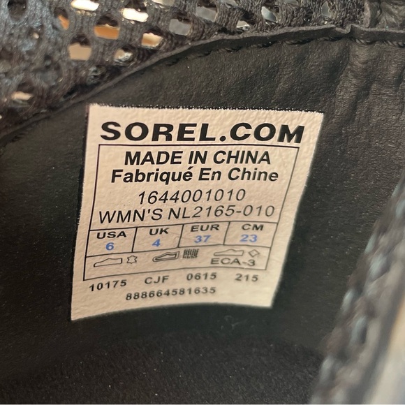 Sorel Major Black Patent Mesh Boot Size 6 Leather Ankle Bootie - Picture 15 of 16